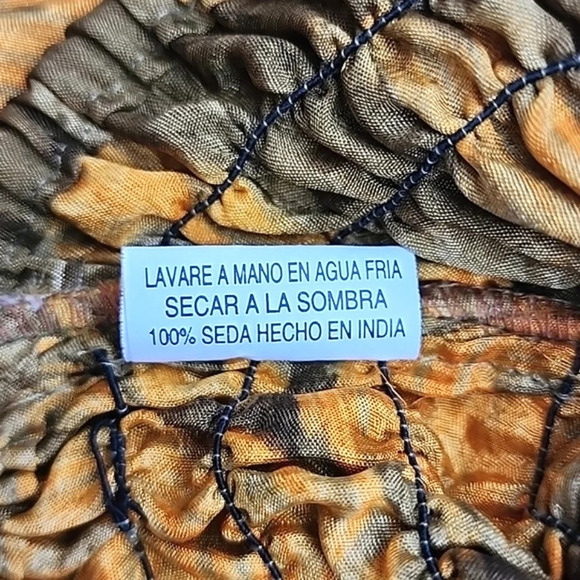 Lombok Romper Semi Sheer Onesie Boho  Stretch Orange Brown Size Small/Medium - Picture 7 of 13